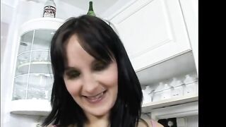 KnockedUpSluts - Pretty Pregnant Babe Gets Fucked In Kitchen