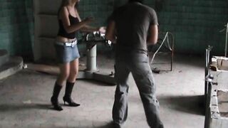 Goddess Lisa punish a Burglar 1