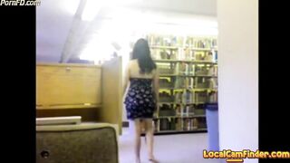 nerd getting naked in library 2