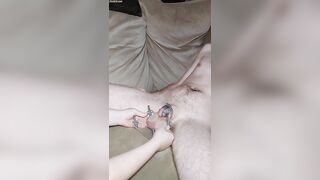 Little Bitch Gets Balls Flattened and Ruined Orgasm in Chastity, Fun for Sexy Redhead Mistress E - Lock and key mistress