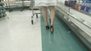 Mistress T - Grocery store foot voyeur