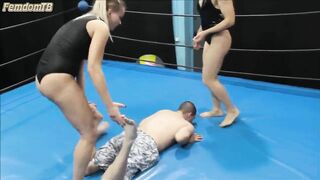 TheRussianAmazons - Nika & Amrita - Severe Foot Domination In The Ring By 2 Fem Wrestlers