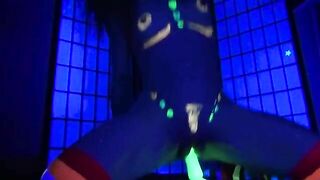 Candy Cameltoe - Blacklight Strip Tease And Dildo Fuck