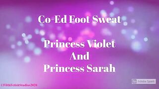 Co-ed Foot Sweat – Princess Violet and Princess Sarah – FILTH FETISH STUDIOS