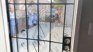 EVA PARADIS FUCKING A GUY IN HIS BACKYARD