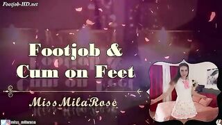 Footjob And Cum On Feet - MissMilaRose - FootJob