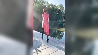 Lady Perse - Latex And Kimono In Public