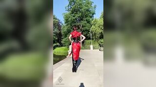 Lady Perse - Latex And Kimono In Public