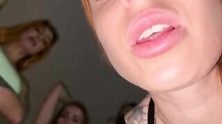 Ppfemdom - Dominant Foursome Girls Spit On You - Close Up POV Spitting Humiliation