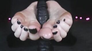 The Goddess Clue - Black Pedi Dildo Footjob HD