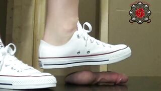 Anika and Friends Cock and Ball Trample Cum under my cute white Converse - (Premium Plan)remium