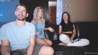 Jackandjill - Hubby Watches MILF/Hotwife's 1st 3some