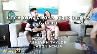 BrattyFootGirls - Ashlynn & Naomi - Lick Disgusting feet & Flip Flops