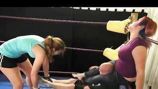 Mixed wrestling beatdown