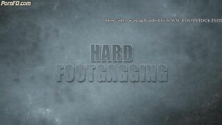 Lady Iveta hard foot gagging