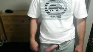 Cute nerdy boy cum to face on webcam 4