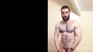 Hung and hairy British hunk wanking 2