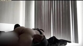 Girlfriend learns reverse headscissors