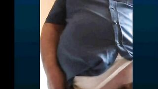 turkish grandpa shows his beautiful cock and balls 2