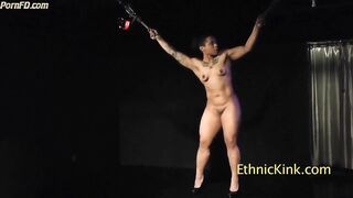 Bodybuilder, Oiled, Suspended and Tickled