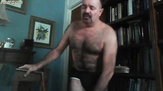 Nasty Hairy Daddy Jacks into a condom 3