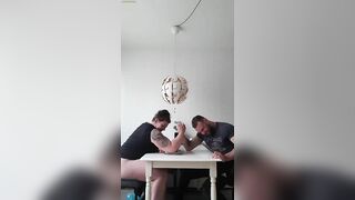 Husband vs wife armwrestling