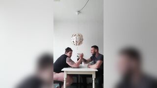 Husband vs wife armwrestling