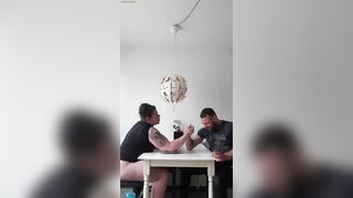 Husband vs wife armwrestling