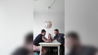 Husband vs wife armwrestling