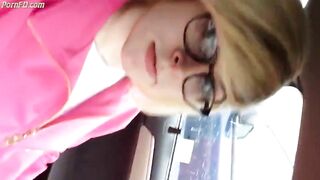 Cute Sissy Cums In The Car 6