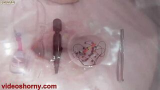 Uterus Penetration with Japanese objects, Pumping Cervix Prolapse