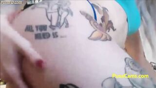 Young Amateur Girl with Tattoos Hot and Horny