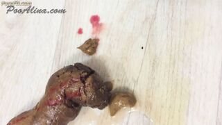 PooAlina - Alina crapped during menstruation