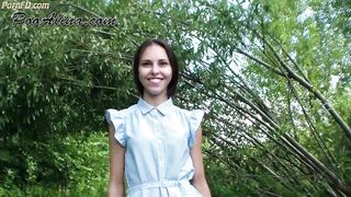 PooAlina - Alina pissing and shitting in panties in the park