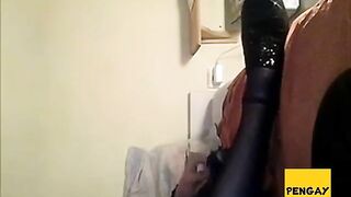 Crossdresser cock and cumplay (Cum-Makeup)