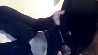 Crossdresser cock and cumplay (Cum-Makeup)