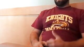 Bearded Bro Public Jerk Off in A Coffee Shop