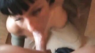 German amateur POV deepthroat blowjob