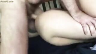 Hairy daddy fucks his not son