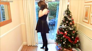 Alison in Thigh Boots - Wanking under the christmas tree