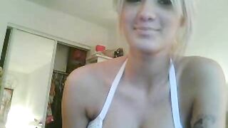 Fake tits Blonde Webcam