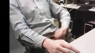 dad strokes cock at the office 3 2