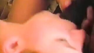 Girl taking cum in mouth from black guy. 2