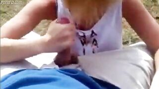 26yr old blonde girlfriend sucking dick on vacation