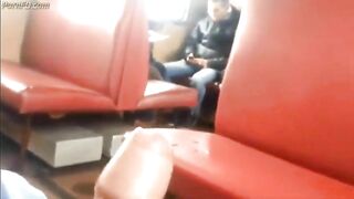 Big cum in train