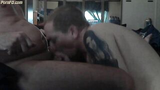 Sucking the cum from my Friends Cock 4