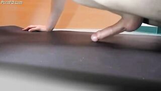 Pushups humping cum 4 orgasm