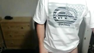 Cute nerdy boy cum to face on webcam 2