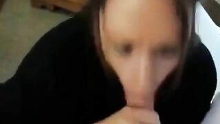 Girl jerks off her boyfriend and takes load in mouth 2