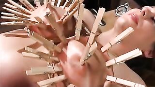 BRUTAL MASTER Sasha table tit torture 2